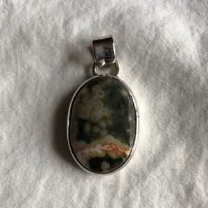 2/$30 Beautiful natural stone and sterling pendant